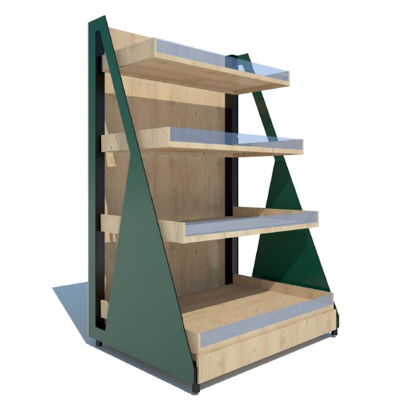 Scaffale in legno per esposizione bottiglie